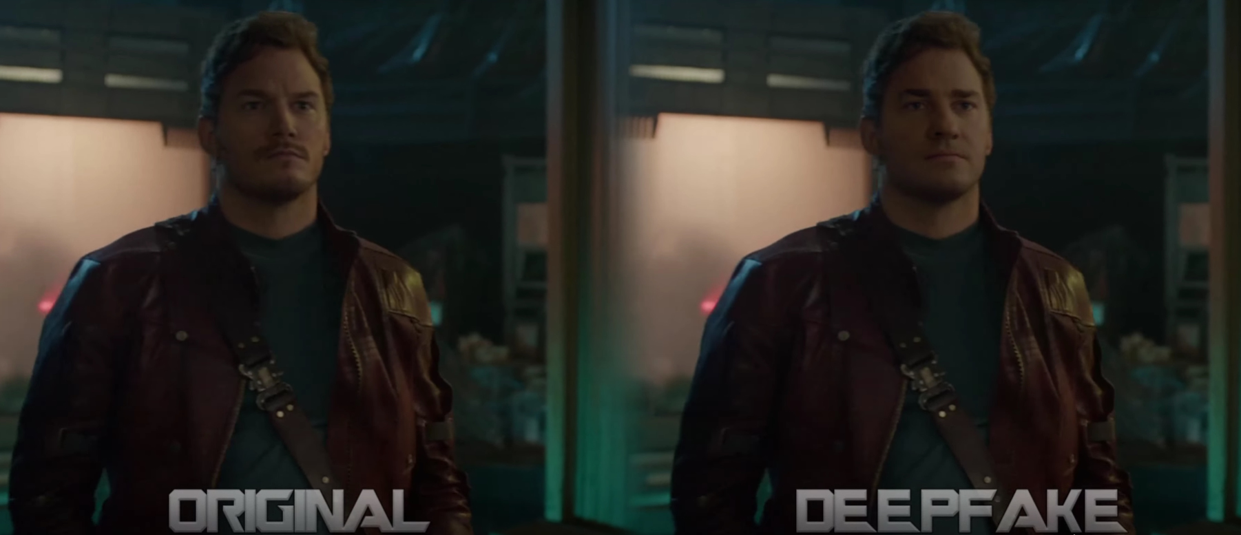 Джон Красински заменил Криса Пратта в «Стражах Галактики» в новом Deepfake-видео - изображение обложка