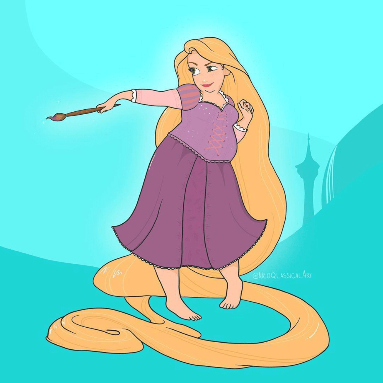 Художница рисует диснеевских принцесс с лишним весом. Комментаторы негодуют - изображение обложка