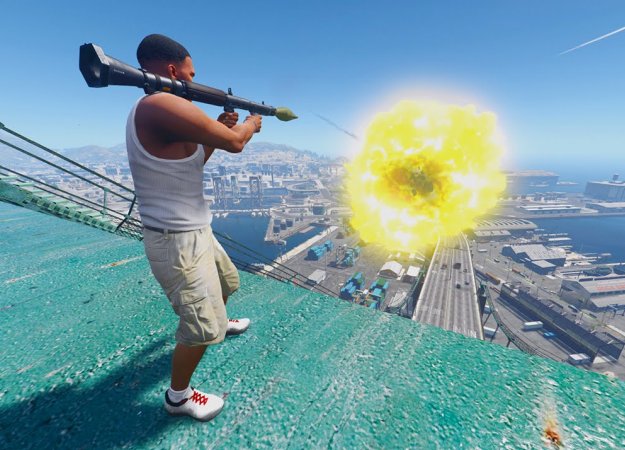 Гифка дня: занимательный полет ракеты в Grand Theft Auto 5 - изображение обложка