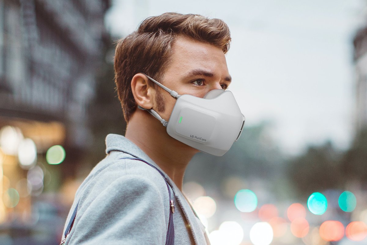 LG анонсирова многоразовую маску PuriCare Wearable Air Purifier с аккумулятором и сменными фильтрами - изображение обложка