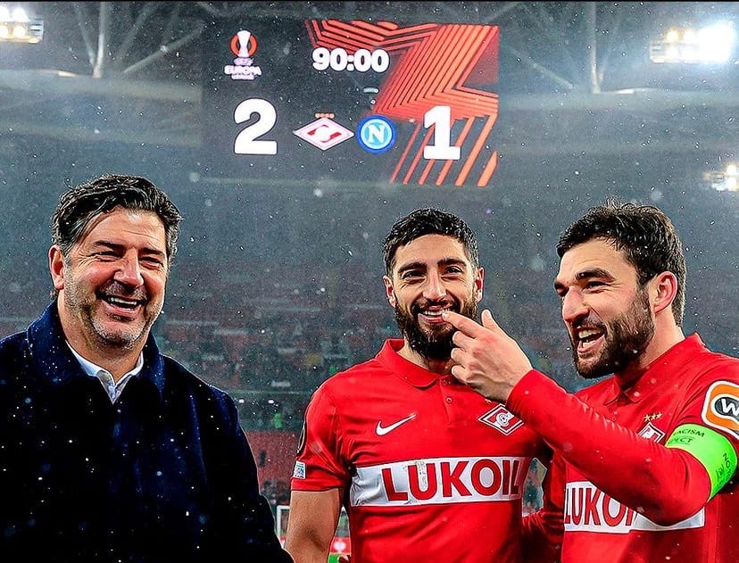 «Спартак» победил «Наполи» со счётом 2:1 с помощью дубля Александра Соболева - изображение обложка
