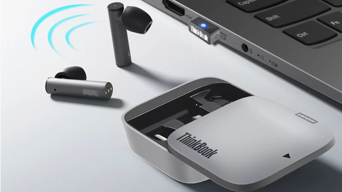 Lenovo представила необычные беспроводные наушники ThinkBook Pods Pro - изображение обложка