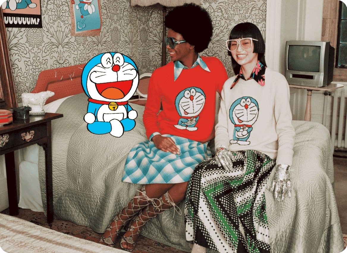 Бренд Gucci представил коллаборацию с Дораэмоном - изображение обложка