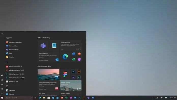 Microsoft поделилась дизайном новой версии меню «Пуск» для Windows 10 - изображение обложка