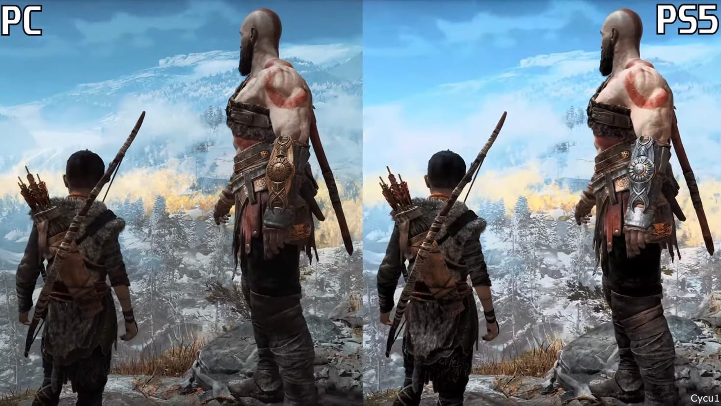 Вышло сравнение графики PC-порта God of War с версией для PS5