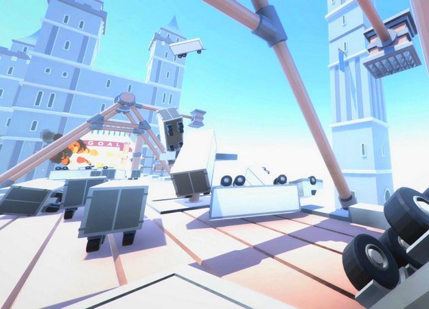 24 минуты геймплея Clustertruck – Mirror's Edge с сотнями грузовиков
