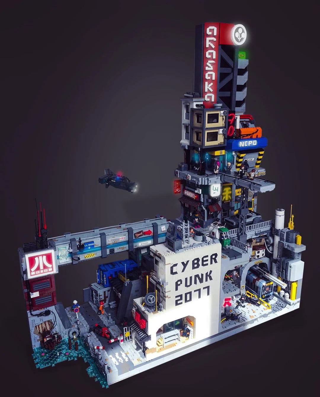 Фанат сделал город из Cyberpunk 2077 в LEGO. Выглядит лучше, чем на консолях - изображение обложка