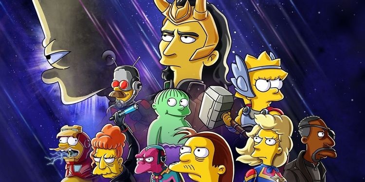 Локи против Симпсонов: Disney объявил о новом мультике-кроссовере и выпустил постер - изображение обложка