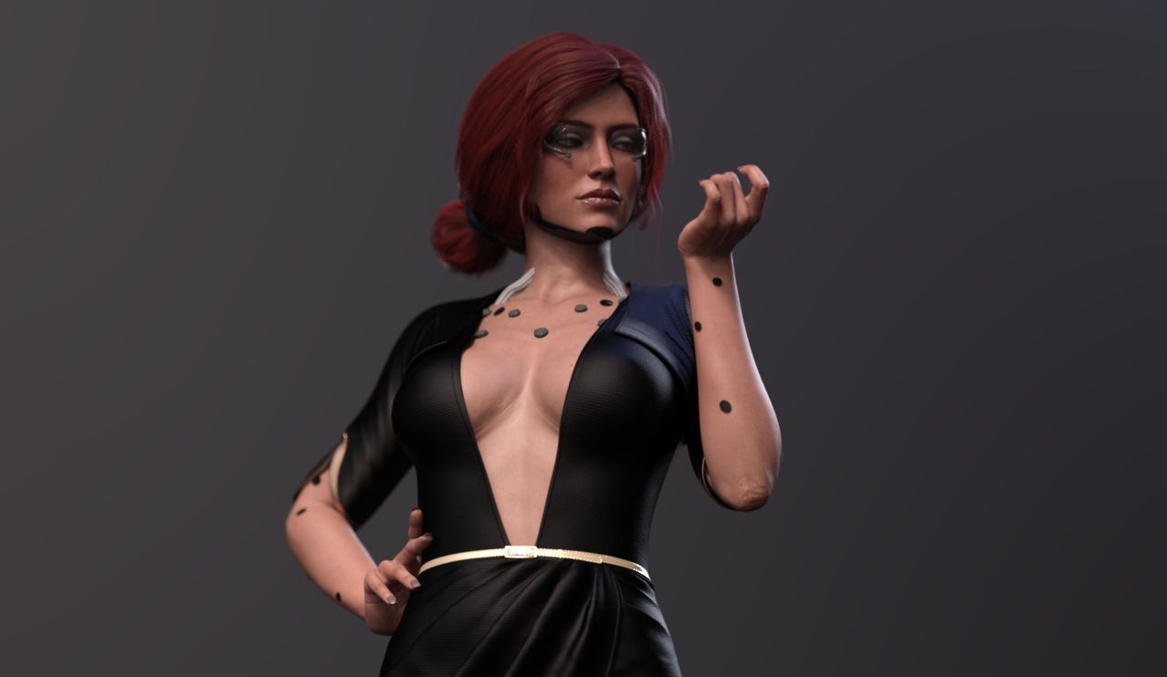 Художник представил эффектные арты с героинями «Ведьмака» в мире Cyberpunk 2077 - изображение обложка