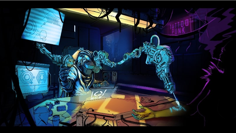 Анонсирована игра про владельца тату-салона в киберпанковом сеттинге — Tattoo Punk - изображение обложка