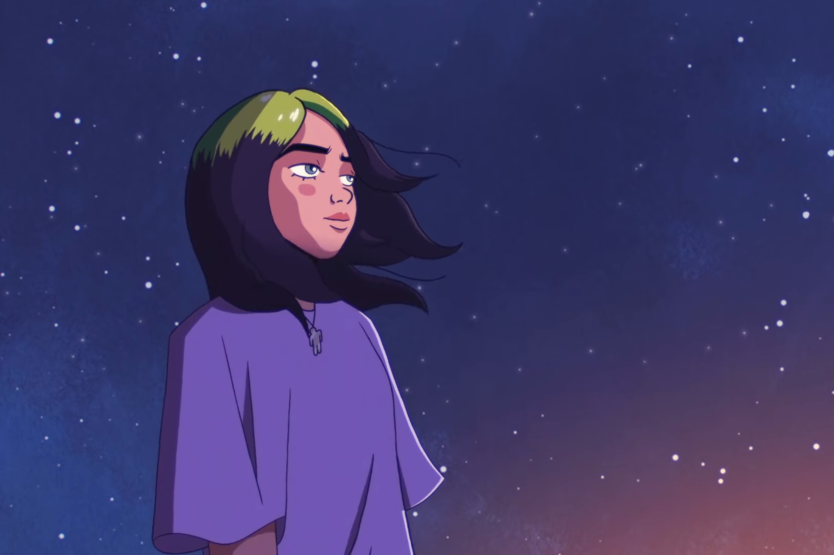 Билли Айлиш выпустила анимационный клип My Future - изображение обложка