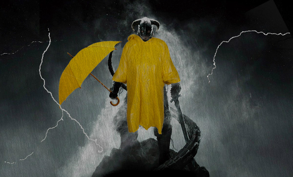 Ничего не видно! Энтузиаст сделал в Skyrim невероятно реалистичный ливень - изображение обложка