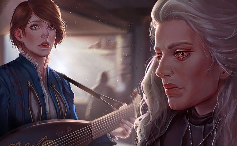 Феминизация «Ведьмака». Российские художницы сменили пол Геральту и Лютику - изображение обложка