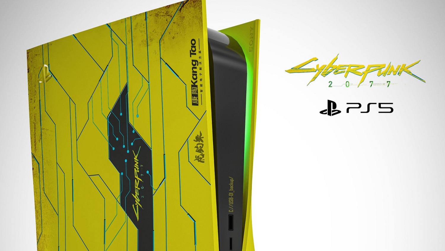 PlayStation 5 в стиле Cyberpunk 2077 от фаната выглядит эффектно и стильно - изображение обложка