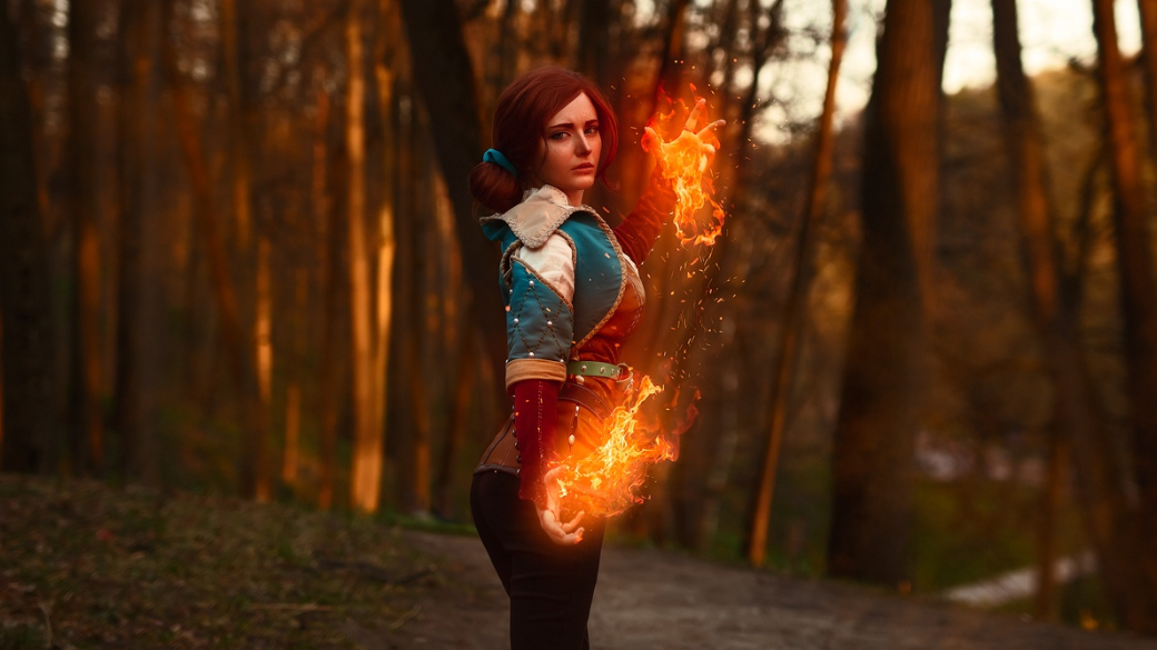 Трисс сражается с таинственным незнакомцем в фантастическом косплее по «Ведьмаку 3» - изображение обложка