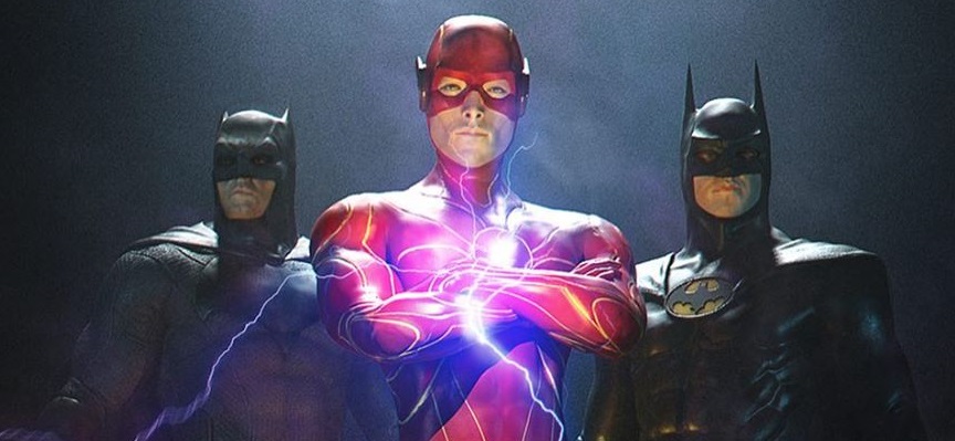 Флэш встречает Бэтменов Бена Аффлека и Майкла Китона на крутых фан-артах - изображение обложка