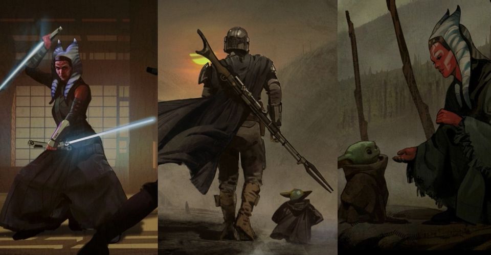 Все 10 артов из концовки 5 эпизода 2 сезона «Мандалорца» - изображение обложка