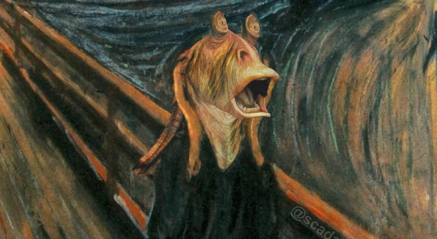 «Звездные войны»: художник поместил Джа-Джу Бинкса в известные картины и сделал ситхом - изображение обложка