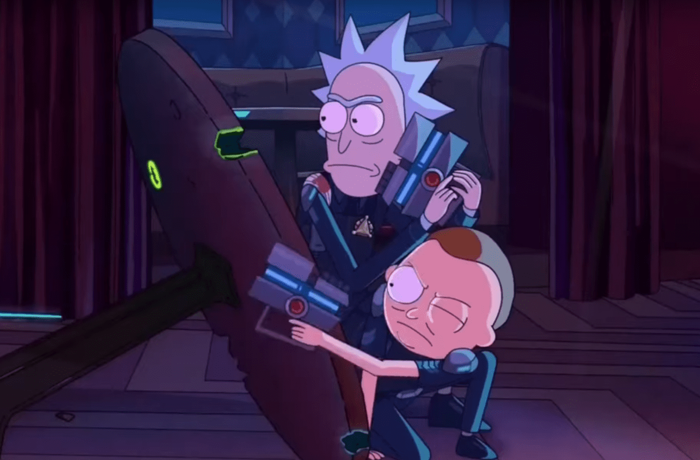 Энтузиаст собрал трейлер Cyberpunk 2077 из кадров сериала «Рик и Морти» - изображение обложка