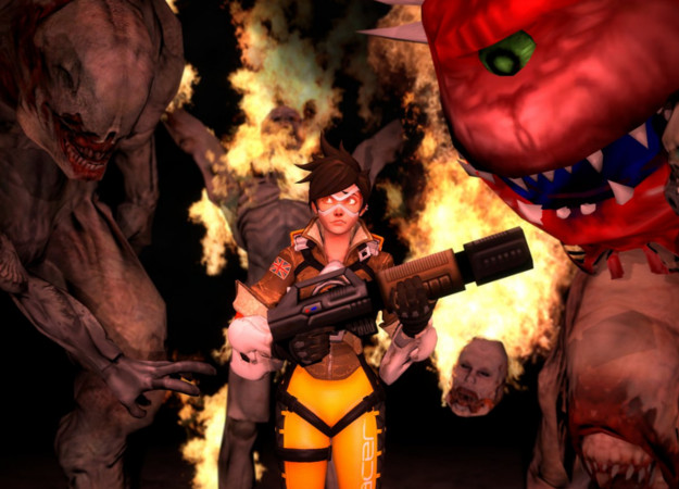 Мех D.Va добавили в Doom вместе с другим оружием из Overwatch. Получился OverDoom! - изображение обложка