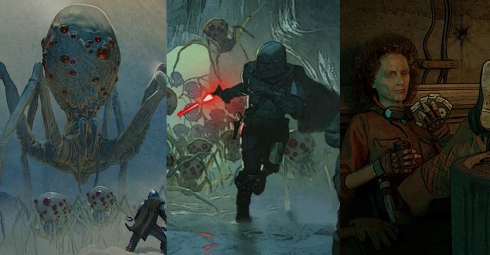 Все 10 артов из концовки 2 эпизода 2 сезона «Мандалорца» - изображение обложка