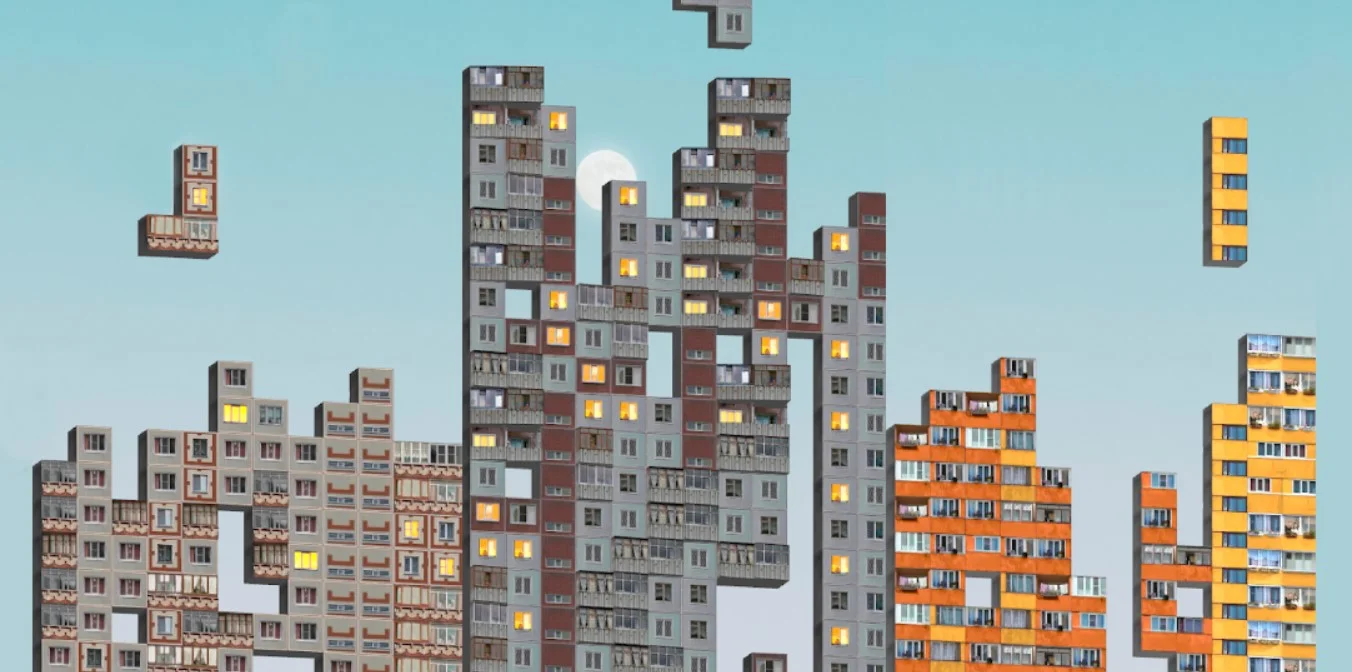 Тетрис по-русски: в культовую игру добавили панельные многоэтажки - изображение обложка