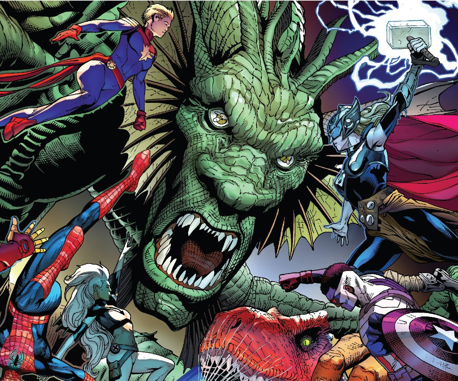 Гигантские монстры наводнили Землю в первом номере Monsters Unleashed - изображение обложка