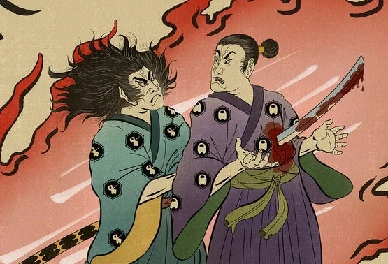 Художник нарисовал Among Us в стиле древней Японии - изображение обложка