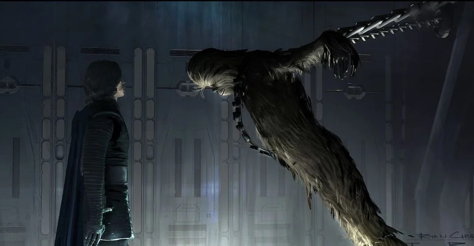 В последних «Звездных войнах» Кайло Рен жестоко пытал Чубакку. Появились детали вырезанной сцены - изображение обложка