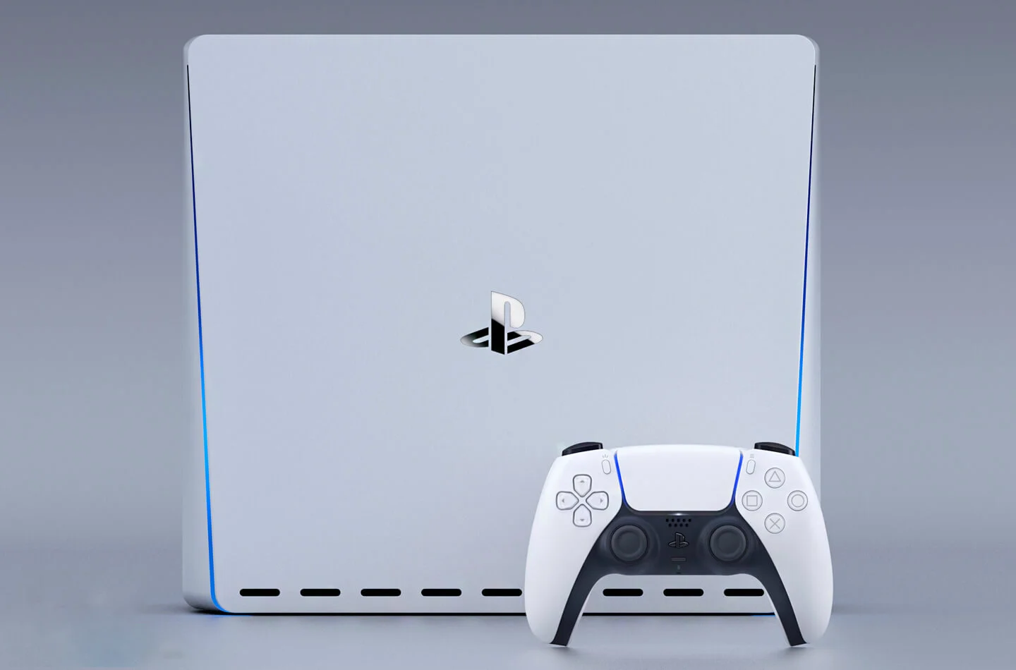 PlayStation 5 и геймпад DualSense показались на качественных фанатских рендерах - изображение обложка
