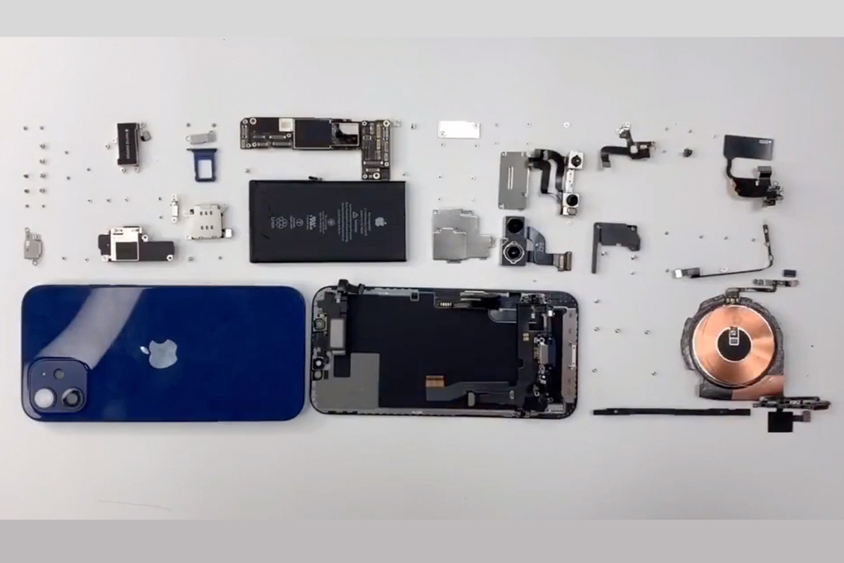 iPhone 12 разобрали до винтика на видео