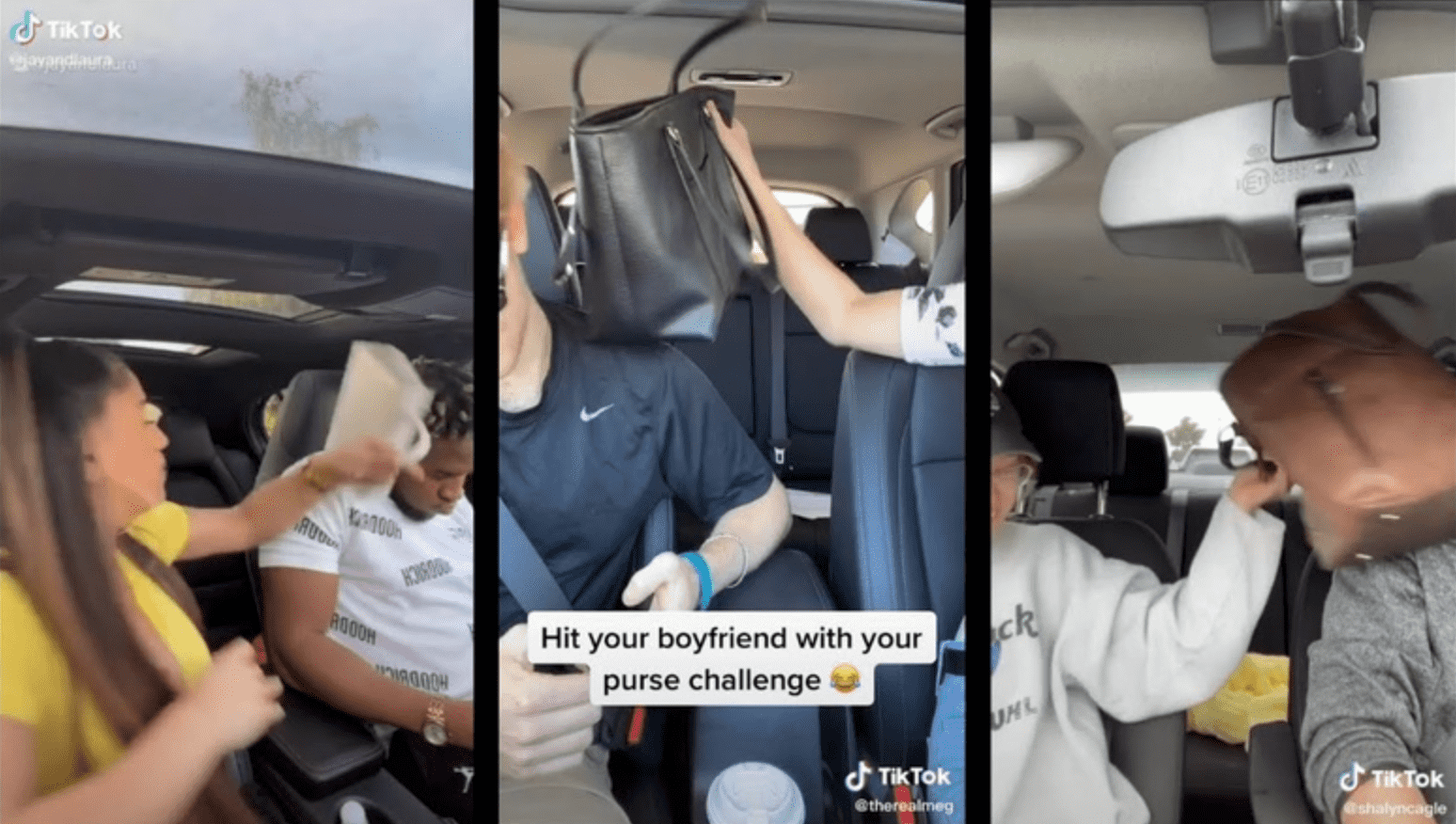 Новый челлендж в TikTok. Женщины бьют мужчин сумками по голове - изображение обложка