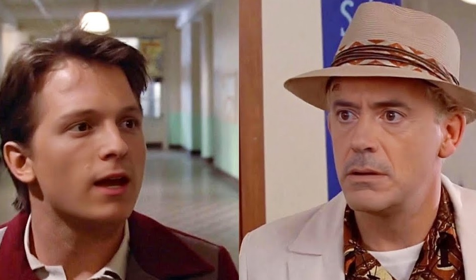 Том Холланд и Роберт Дауни младший стали актерами фильма «Назад в будущее». Это проделки нейросетей - изображение обложка