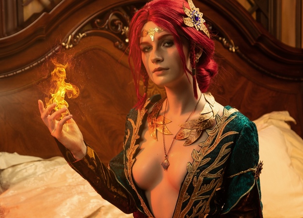 Отличный косплей чародейки Трисс Меригольд из «Ведьмака» - изображение обложка