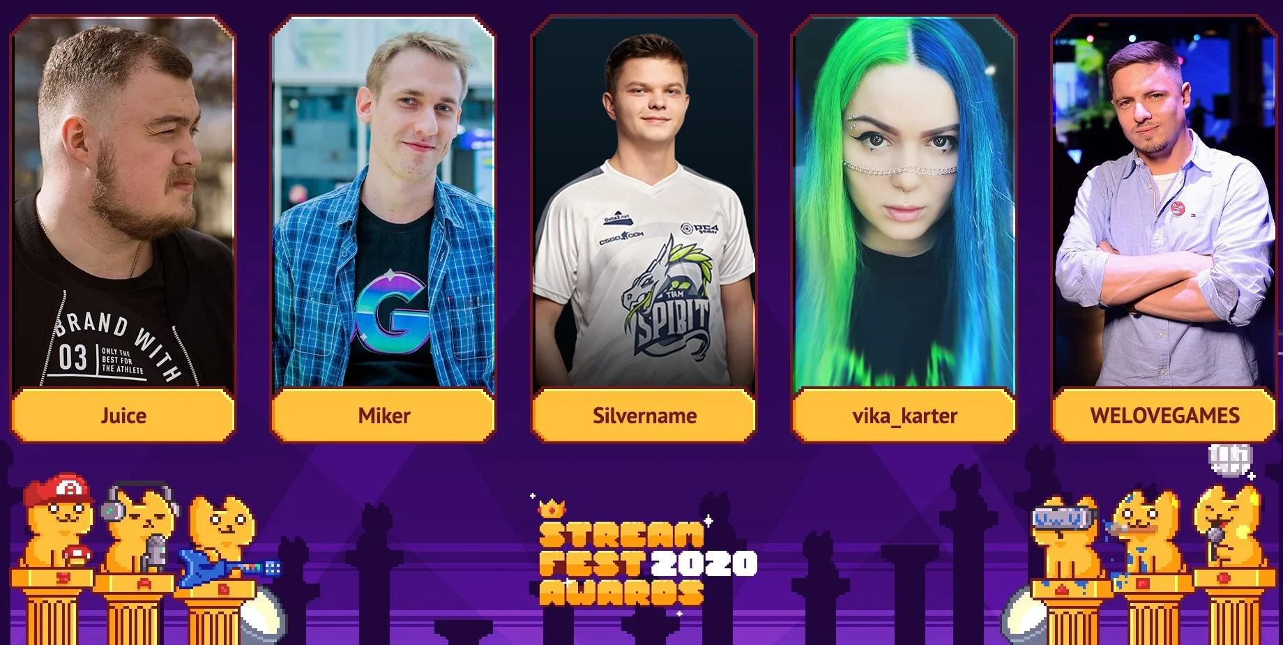 От WELOVEGAMES до ScaryMita. Лучшие игровые, спортивные и арт-стримеры — номинанты Streamfest Awards - изображение обложка