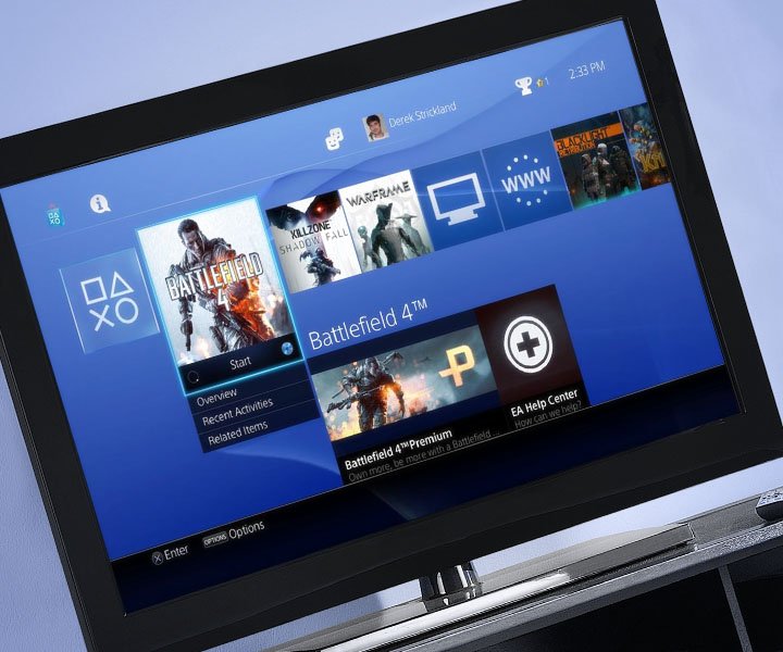 Интерфейс PlayStation 4