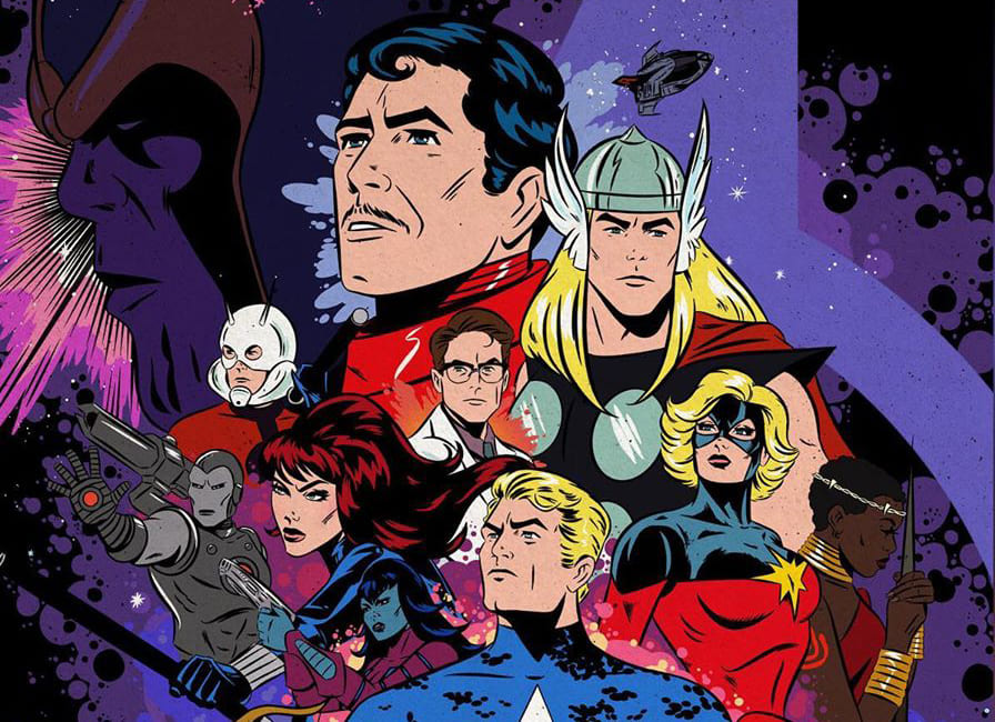 Художник показал постеры фильмов Marvel с героями из комиксов. Выглядит круто - изображение обложка