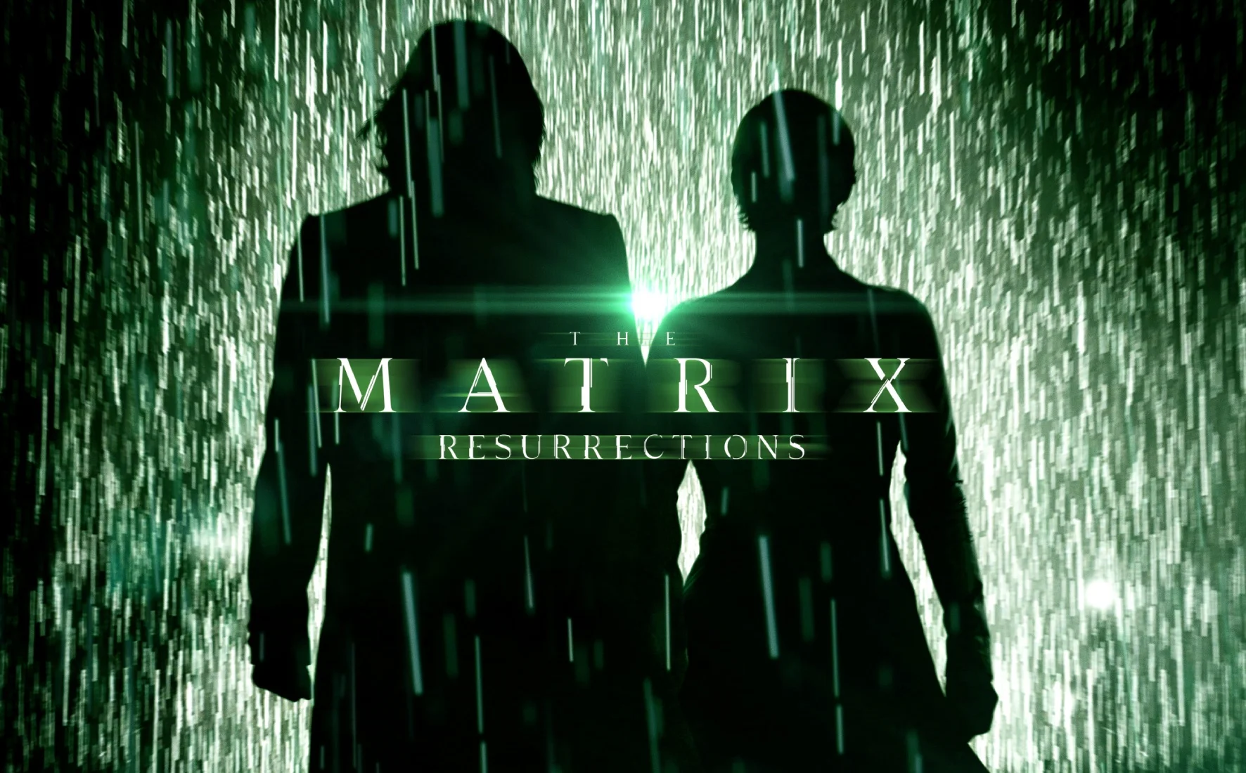 Вышел свежий постер новой «Матрицы» с силуэтами Нео и Тринити на фоне дождя - изображение обложка