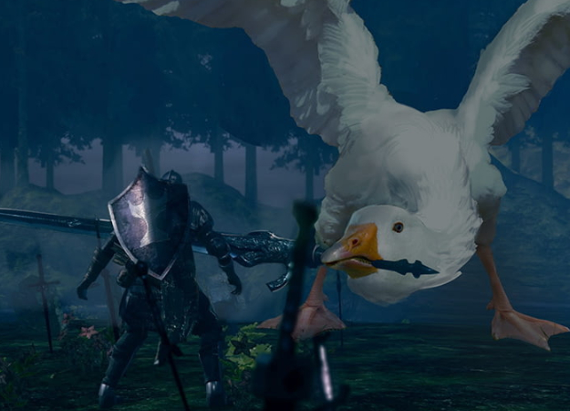 Моддер превратил гуся из Untitled Goose Game в гигантского босса в Dark Souls 3 - изображение обложка