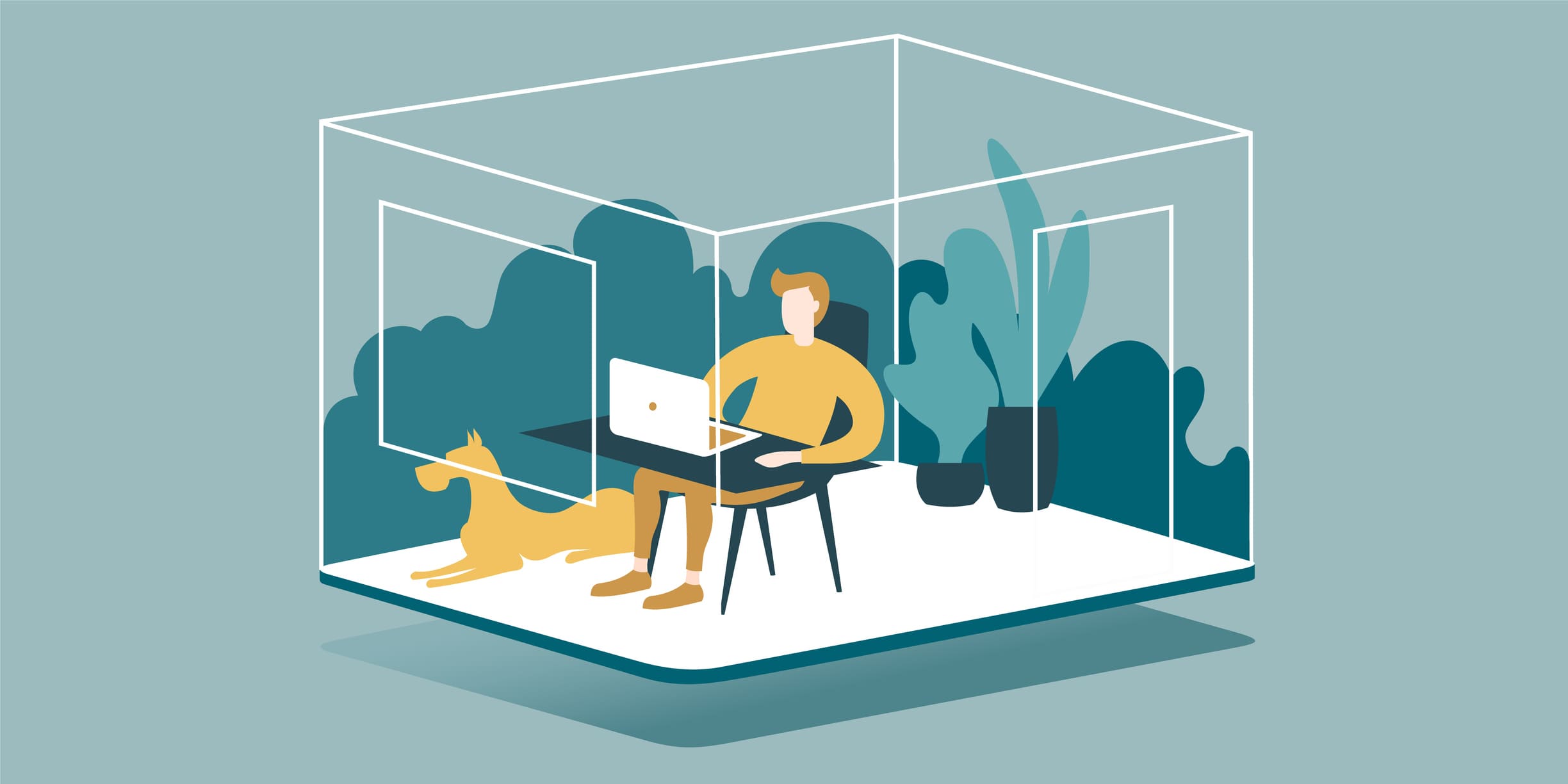 Работа в шкафу и у холодильника. Как создать крутой офис дома - изображение обложка