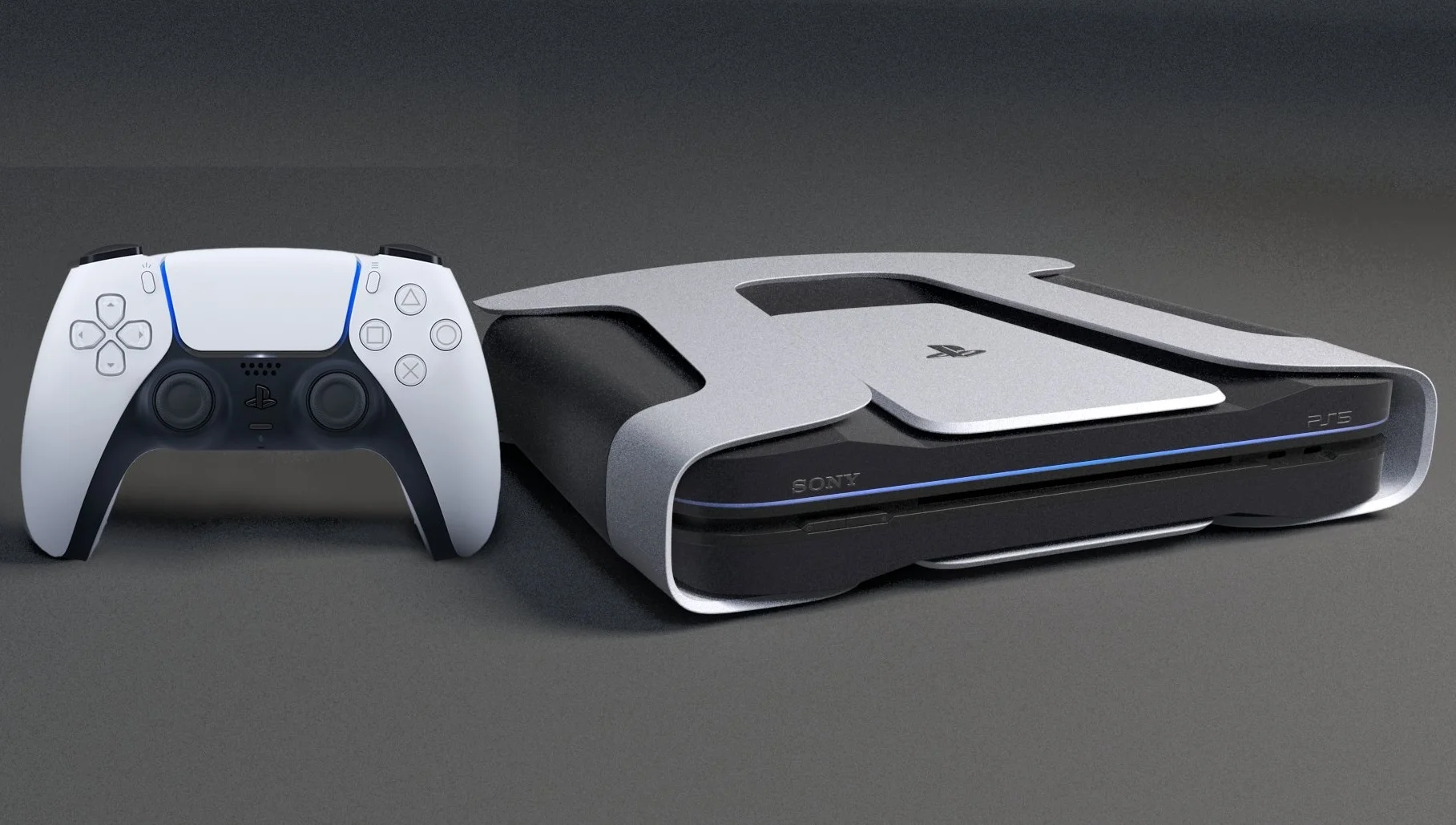 Новые фанатские рендеры PlayStation 5 копируют дизайн официального геймпада DualSense - изображение обложка