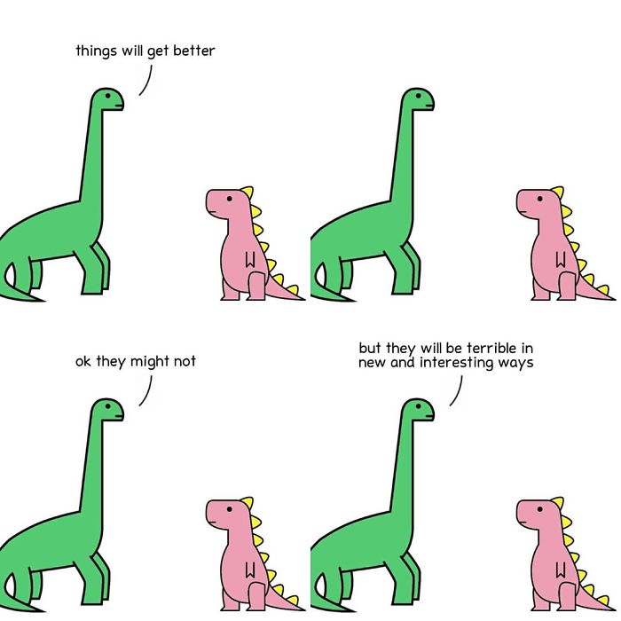 У динозавров тоже была депрессия. Смешные комиксы о несмешных ментальных проблемах - изображение обложка