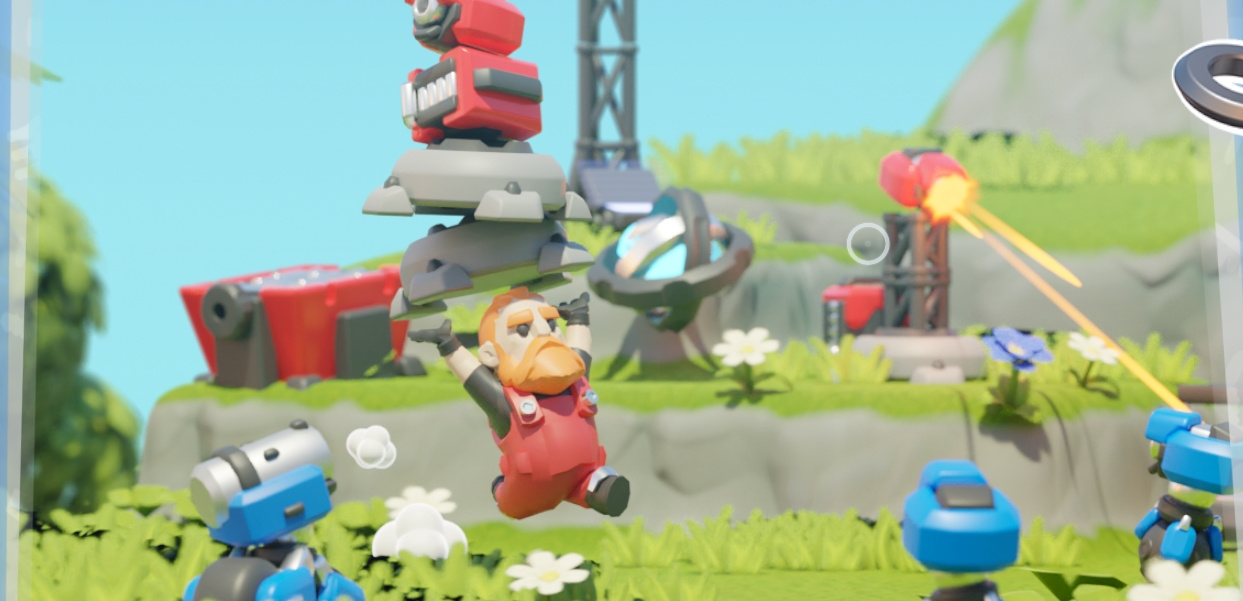 В Stack by stack игрокам нужно строить башни и защищать ядро от злых роботов - изображение обложка