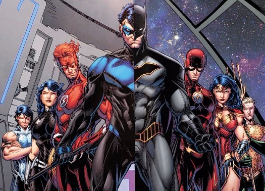 Бэтмен, Аквамен, Флэш и Чудо-женщина встретились со своими протеже - изображение обложка