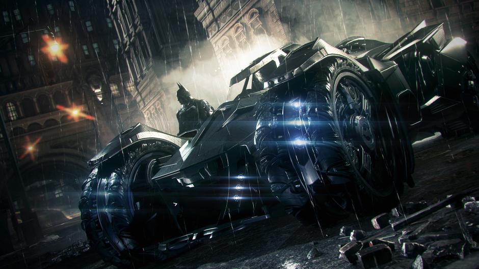 Бэтмен разъезжает на Бэтмобиле в видео Arkham Knight - изображение обложка