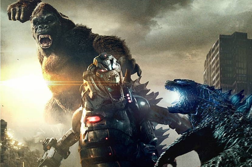 Художники показали сражение Годзиллы и Конга с роботом МехаГодзиллой - изображение обложка