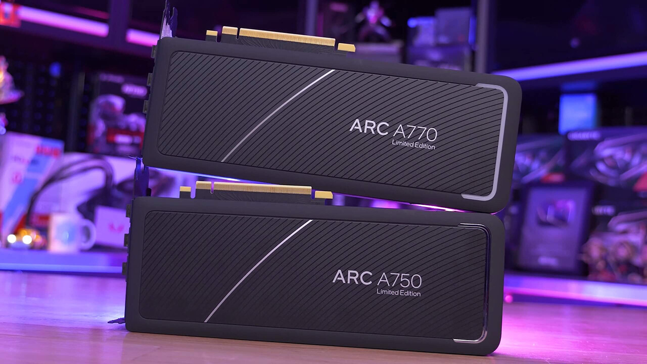 В сети начали появляться обзоры на видеокарты Intel Arc A750 и Arc A770