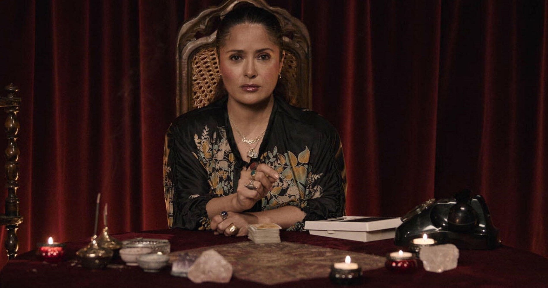 Обложка: Сальма Хайек в фильме «Дом Gucci» (2021)