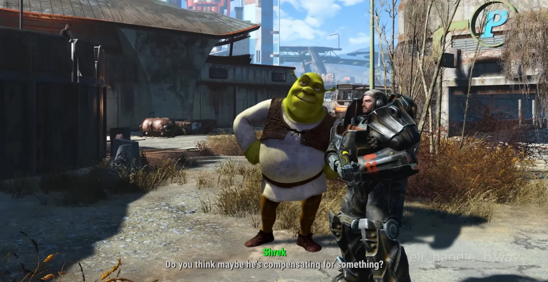 Обложка: скриншот «Канобу» / Shrek in Fallout 4