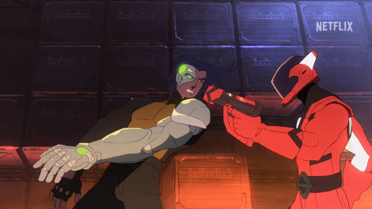 Обложка: кадр из мультсериала Captain Laserhawk A Blood Dragon Remix